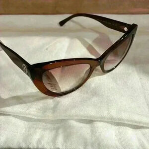 Versace brown sunglasses gold logo